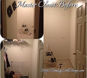 closet makeover into glam dressing room stenciled feature wall, home decor, paint colors, painting, wall decor, Closet before Wish I would have taken a before shot before we emptied it