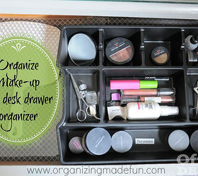 11 ways to organize make up, organizing
