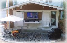 indoor outdoor tv, Outdoor view with tv spun to outside
