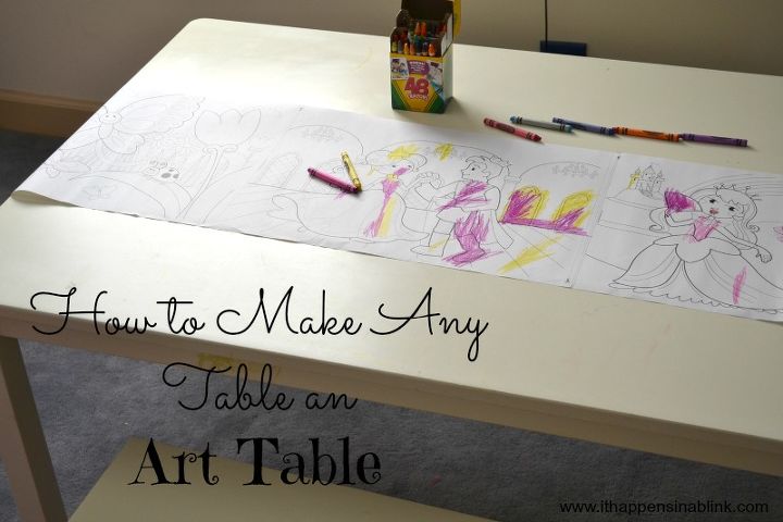 how to make any table into an art and craft table, painted furniture