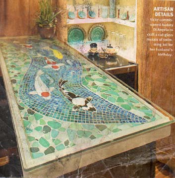 my second mosaic the koi table the beauty, painted furniture, tiling, the inspiration