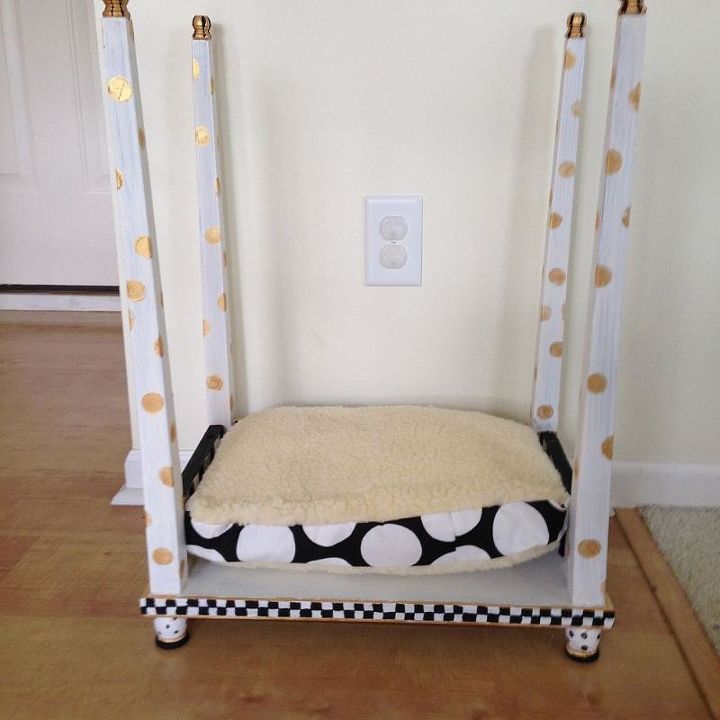 diy 4 poster doggy bed, painted furniture