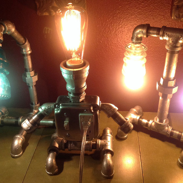 up cycled and fun lighting, lighting, repurposing upcycling, He s so cute