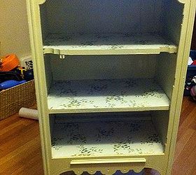 old radio cabinet turned into bedroom storage, painted furniture, repurposing upcycling, Shelves