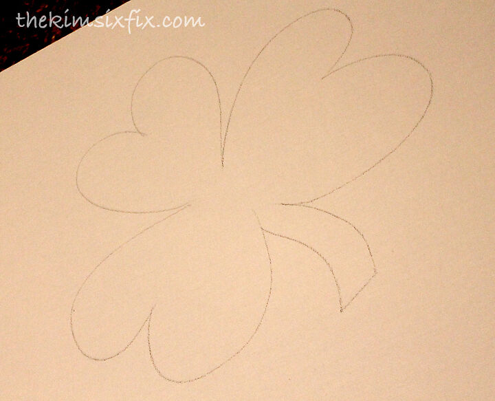crepe paper shamrock, crafts, seasonal holiday decor, Draw out you shape larger and less detailed is better