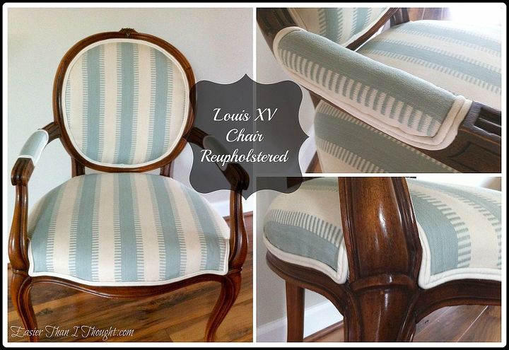 louis xv chair reupholstered, painted furniture