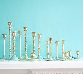paint dipped brass candlestick, crafts, DIY Paint Dipped Brass Candlestick via Inspired by Charm