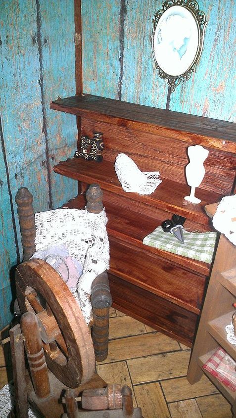 miniature vintage craft sewing room, craft rooms, kitchen cabinets, repurposing upcycling