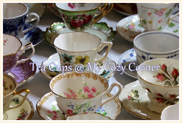 tea cup collection, home decor
