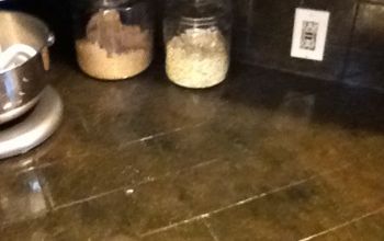 Painted Tile Countertops and Cabinets with SK