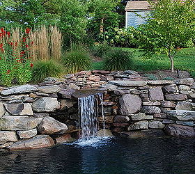here s the waterfall of our swim pond it is built like a pond but has a pool, ponds water features, pool designs, Here s the waterfall of our Swim Pond It is built like a pond but has a pool filtration system We have created a very relaxing outdoor living space