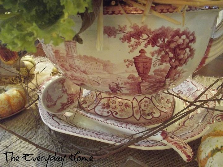 day 5 five days of fabulous fall formal dining room table goes casual, home decor, a close up of the soup tureen