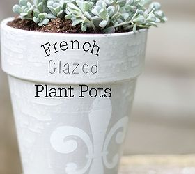 french glazed plant pots, crafts, gardening, painting