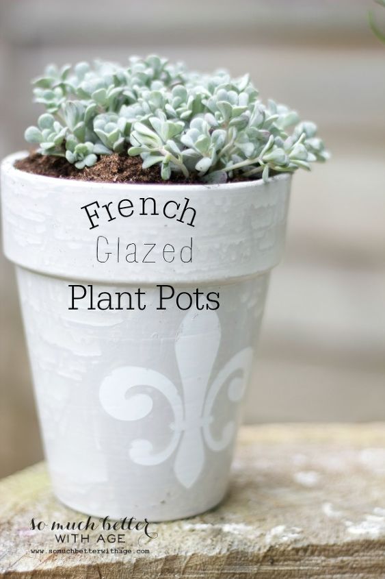 french glazed plant pots, crafts, gardening, painting