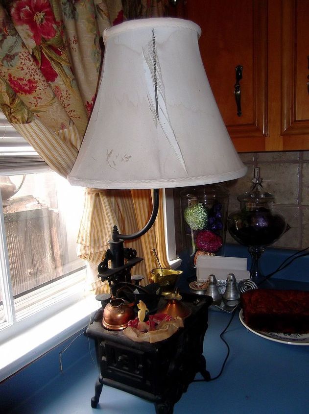 lampshade re do, home decor, I couldn t touch the shade because it would tear more
