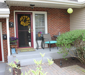 small front porch transformed with a patio bistro set from target, outdoor furniture, outdoor living, painted furniture, patio, porches