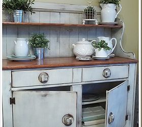 early 20th century hutch revived, painted furniture, Thrift store find for 12 gets a major lift