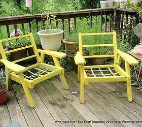 when is a chair not a chair, gardening, outdoor furniture, outdoor living, painted furniture, repurposing upcycling, succulents, Spray paint is just not going to do it for these chairs Since we re at the eve of August though I m afraid that painting them with exterior paint will have to wait until next spring