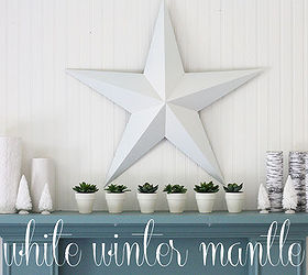 winter white mantle, home decor