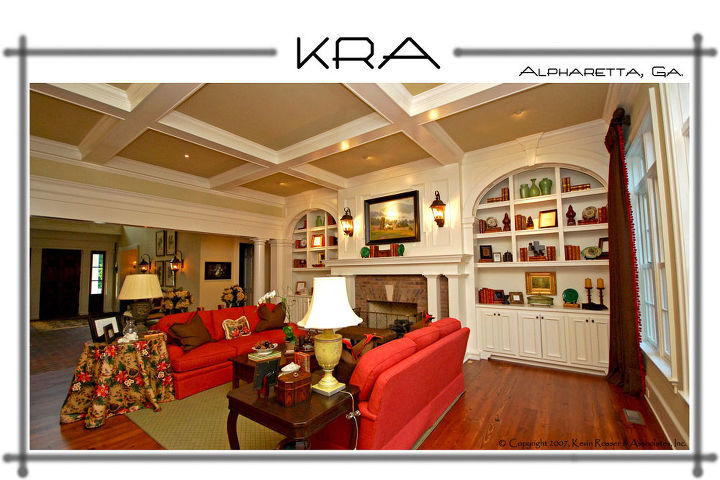 this is a custom home i designed and built in milton ga inspired by thomas, Built in cabinets in the family room