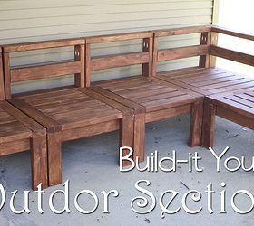 my diy outdoor sectional, outdoor living, patio, woodworking projects