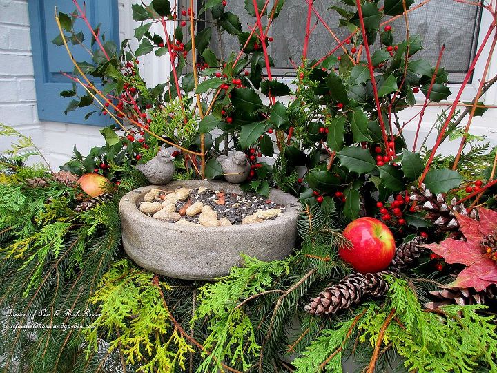 winter decorating at our fairfield home garden, flowers, gardening, seasonal holiday d cor, Winter Bird Feeder Window Box