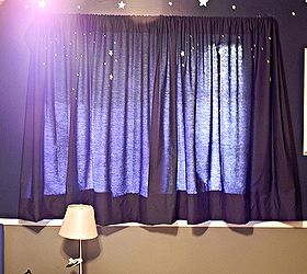 super space geek bedroom, bedroom ideas, home decor, No sew space curtains