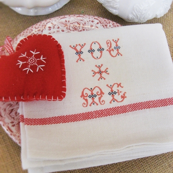 no sew pottery barn inspired tea towel with free graphic, crafts, seasonal holiday decor, My Pottery Barn inspired Valentine tea towel and it was almost free