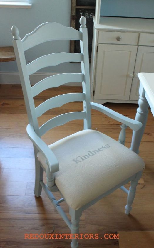 transfer a graphic to fabric permanently, crafts, painted furniture, Another example of one of the four chairs