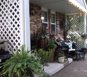 my front porch, curb appeal, porches, side view of our front porch