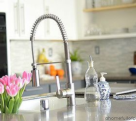 our budget kitchen makeover, home decor, kitchen backsplash, kitchen design, New faucet