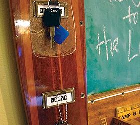 repurposed vintage water ski yardsticks chalkboard, chalkboard paint, crafts, repurposing upcycling, Repurposed Vintage Water Ski Yardsticks Chalkboard by GadgetSponge com