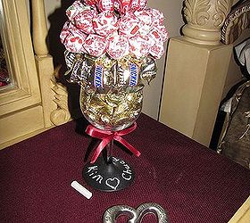 Wine Glass Turned "Chalk Board Paint Candy Bouquet!