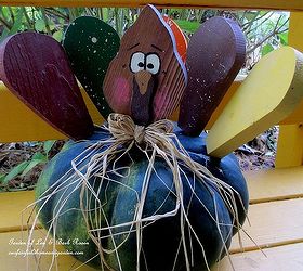 autumn garden accents inside and out, flowers, gardening, seasonal holiday d cor, thanksgiving decorations, Turkey Gourd
