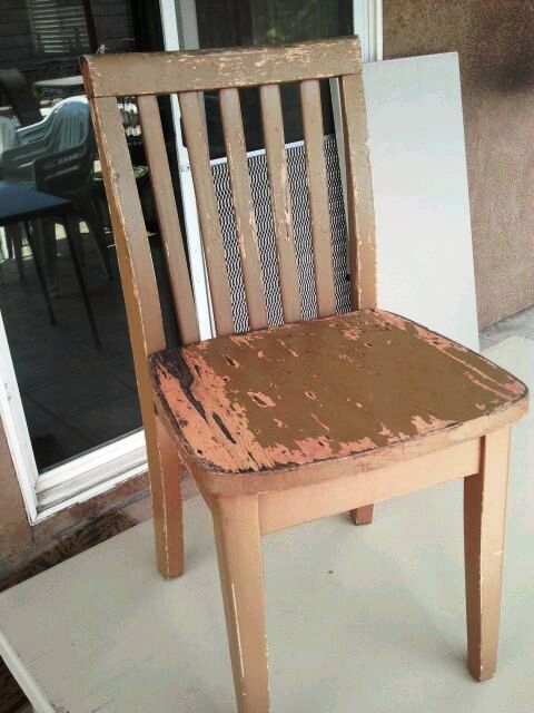 another little chair, painted furniture, Before pic