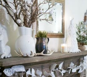 a little christmas in the dining room, dining room ideas, seasonal holiday decor, Christmas mantel