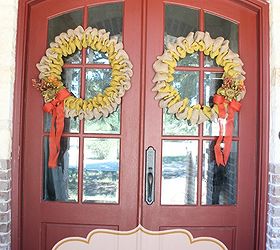 decorating for fall, seasonal holiday d cor, wreaths, My double doors adorn their very own fall wreath