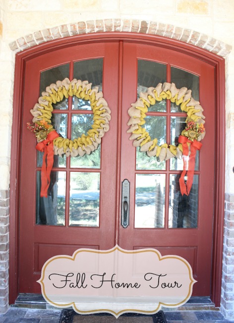 decorating for fall, seasonal holiday d cor, wreaths, My double doors adorn their very own fall wreath