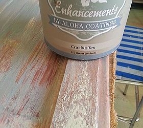 paint layering dry brushing with chalk paintby annie sloan, Step 6 apply thickly Crackle Tex cover with cream paint Hairdry half way and pull paint with stiff brush to resemble peeling and chip effect