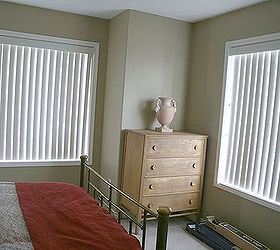 getting rid of vertical blinds with clearance items, bedroom ideas, home decor, This is BEFORE Sad sad room with vertical blinds