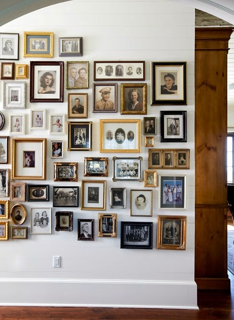 family history ancestry photo wall, foyer, home decor, wall decor