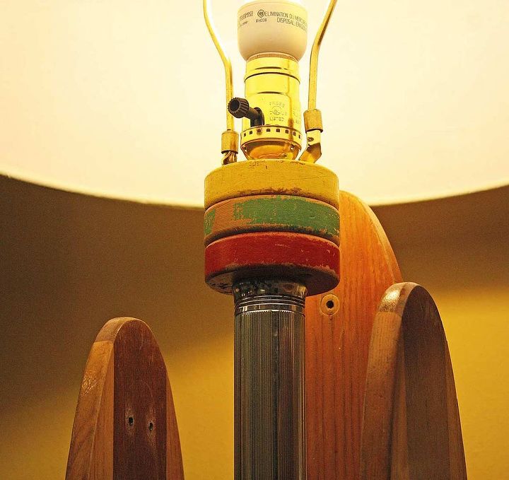 repurposed upcycled vintage water ski flashlight table lamp with sto, lighting, repurposing upcycling, Repurposed Upcycled Vintage Water Ski Flashlight Table Lamp with Storage by GadgetSponge com