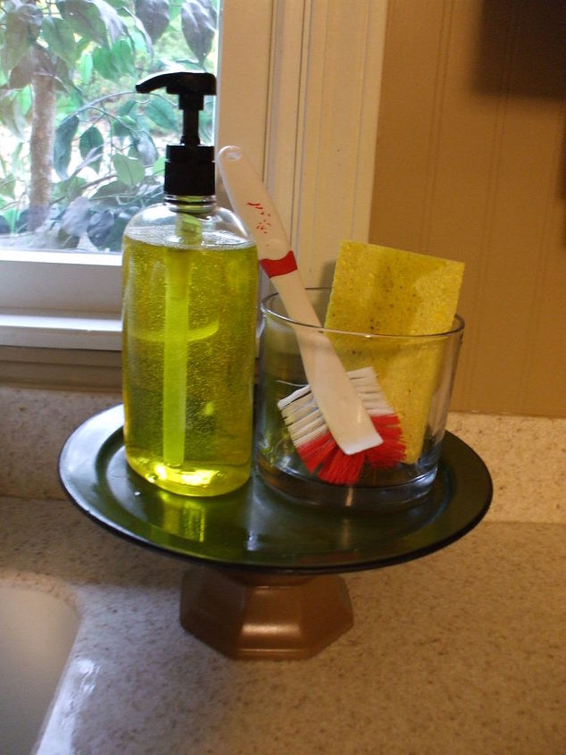 pedestal for my dish detergent, crafts, repurposing upcycling
