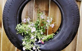Old recycling tires, new life for them, helping the planet a little bit.