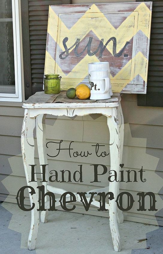 how to hand paint chevron, crafts, painting