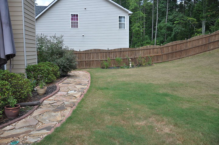 backyard deck, decks, doors, landscape, outdoor living, patio, going to the left back towards the house