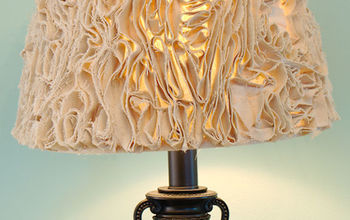 Ruffled Lamp Shade Made From a Drop Cloth
