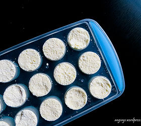 homemade laundry detergent tablets, cleaning tips, go green, Use your fingers to press into mold This ice cube tray holds about 1 tablespoon Use a larger tray for top loading machines