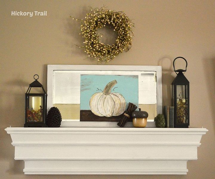 fall decor, seasonal holiday d cor, wreaths, Simple mantel with my love for lanterns