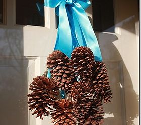pine cone door decoration, crafts, seasonal holiday decor, This can be saved and used from year to year